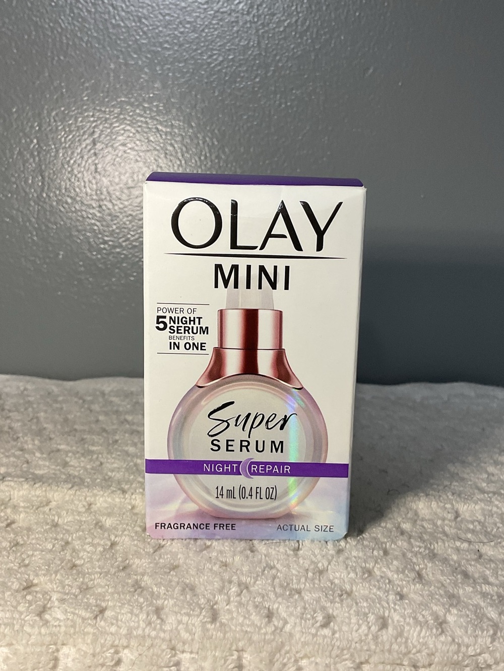 OLAY Mini Super Serum Night Repair 0.4oz- White and Rose Gold